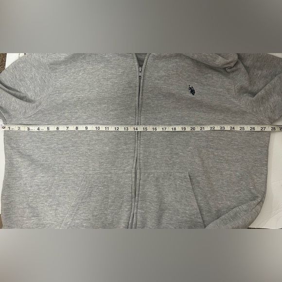 U.S. Polo Assn. Men's Full Zip Fleece Sweatshirt Hoodie. Gray 2XL - Picture 11 of 15